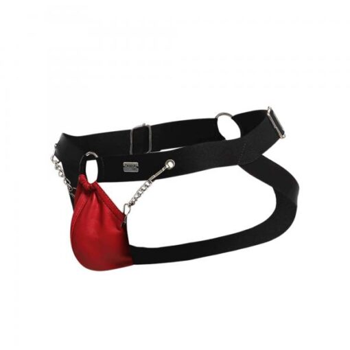 Male Basics Dngeon Chain Jockstrap Red O/s (hanging)