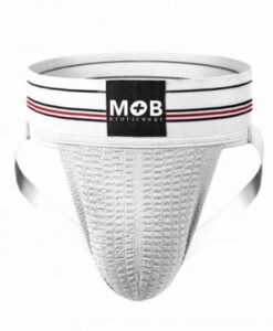 Mob Fetish Jockstrap White Large 3in Waistband(bulk)