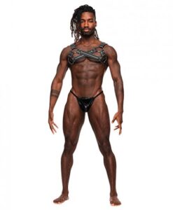 Virgo Leather Harness Black O/s