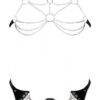 Victoria Chain Bra & Thong Set Black O/s