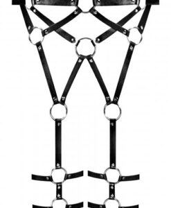 Valentina Strappy Garter Belt W/ Leg Straps Black O/s