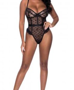 Love Star High Leg Teddy Black S/m
