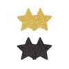 Pretty Pasties Glitter Stars Black/gold 2 Pair