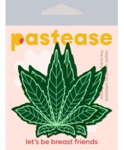 Pastease Indica Pot Leaf Green Weed Nipple Pasties