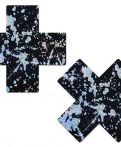Pastease Splatter Holographic Plus X Black/silver