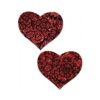 Pastease Red Glitter Heart W/ Black Lace Overlay