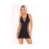 Pink Lipstick Rule Breaker Open Side Dress Black O/s