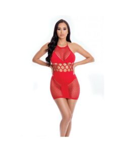 Pink Lipstick Girl Gone Bad Dress Red O/s