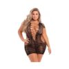Pink Lipstick Time 2 Slay Mini Dress Black 1x-3x