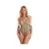 Pink Lipstick More Color Long Sleeve Bodysuit Rainbow O/s