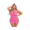 Back 2 Basixxx High Neck Dress Pink 1X/3X