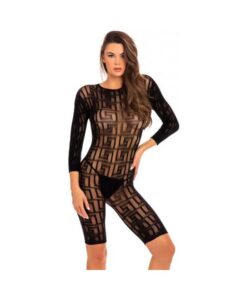 Rene Rofe Exotic Crotchless Bodystocking Black M/l