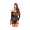 Rene Rofe Open Season Off Shoulder Dress Black S/M