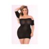 Pink Lipstick All Night Wrong Dress Black 1X