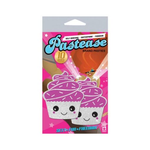 Pastease Cupcake White Glittery Frosting Nipple Pasties O/S - Image 2