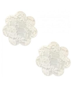 Neva Nude Lace Petal Flower Pasties - White O/s