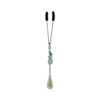 Bijoux De Cli Tweezer W/ Pearl On Chain & Blue Beads