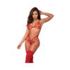 Strappy & Lace Teddy Red M/l