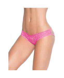 Lace Panty W/back Cage Hot Pink Xl