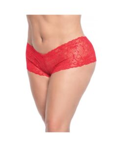 Lace Boyshort Red 2x/3x