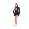 Pink Lipstick Devilish Backless Dress Black O/s