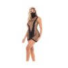 Pink Lipstick Masquerade Mask Dress Black O/s