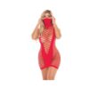 Pink Lipstick Masquerade Mask Dress Red O/s