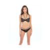Rene Rofe Dare Me Bra & Panty Black M/l