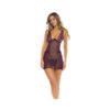 Rene Rofe Sneak Peak Chemise & G-string Purple M/l
