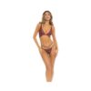 Rene Rofe Lurex Dreams Bra & Thong Burgundy M/l