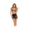 Rene Rofe Just Please Me Bra & Skirt Black S/m