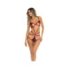 Rene Rofe Walk Away Strappy Teddy Burgundy S/m