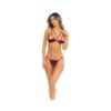 Rene Rofe I Like It Rough Bra & Thong Burgundy S/m