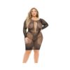 Pink Lipstick Animal Inside Chemise Black Qn