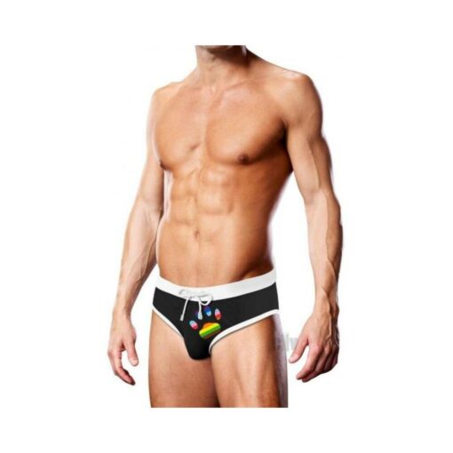 Prowler Swim Blk Oversize Paw Brief Lg