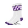 Prowler Pwr Btm Socks Wht/prp