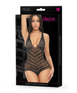 Electric Lingerie Deep Plunge Bodysuit O/S