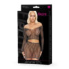 Electric Lingerie Long Sleeve Fishnet Crop Top & Mini Skirt Set O/S