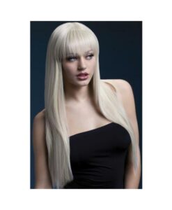 Smiffy Fever Wig Jessica Blonde 26 inches Long with Bangs
