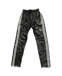 Prowler Red Leather Joggers Wht Sm