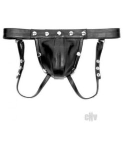 Prowler Red Leather Harn Jock Blk Md