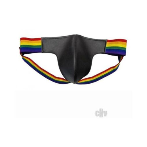 Leather Jock W/ Pride Stripes Sm