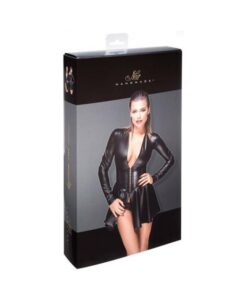 Noir Handmade Powerwetlook Minidress With Corset 3xl