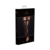 Noir Handmade Tulle Stockings With Patterned Flock Embroidery L