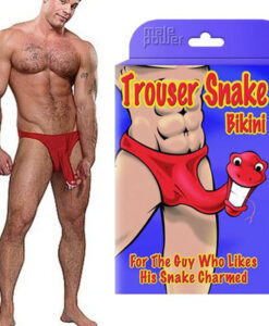 Male Power Trouser Snake Bikini Red
