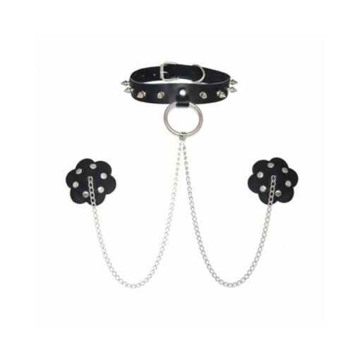 Neva Nude Pasty With Collar and Chain