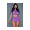 Ring My Bell Bodystocking Purple OS