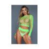 Play with Me Bodystocking Neon Green OS