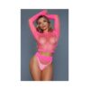 Play with Me Bodystocking Hot Pink OS