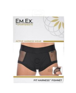 Em Ex Fit Harness Fishnet Xl Black
